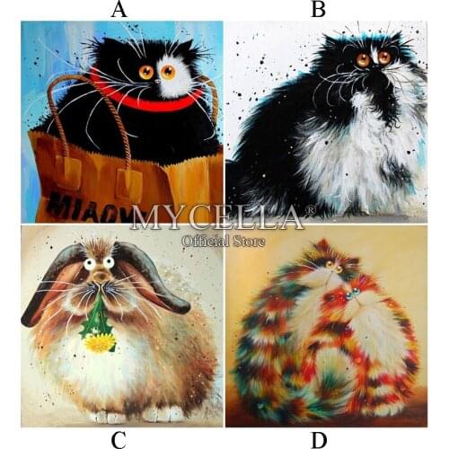 Animals,Full Round,Diamond Embroidery,Cat,5D DIY Diamond Painting,Cross Stitch,Diamond Mosaic,Needlework,Crafts,Christmas,Gift
