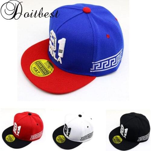 Doitbest 2 to 8 Years old Children Baseball Cap summer Spring Hip Hop kids Sun Hat 91 Numbers Boys Girls snapback Caps