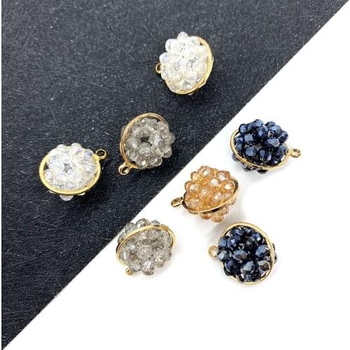 5pcs/bag Natural Crystal Beads Unique White Gold Beads Elegant Fashion Jewelry Female Pendant DIY Jewelry