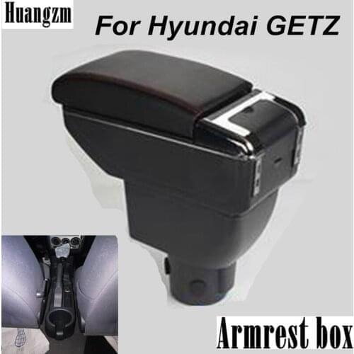 For Hyundai GETZ armrest box armrest universal car center console modification accessories double raised with USB