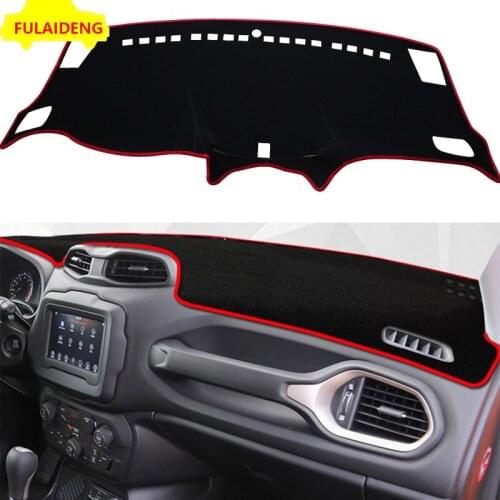 For Jeep Renegade 2015-2020 Interior Dashmat Dashboard Mat Dash Cover Sun Visor Pad Car Accessories