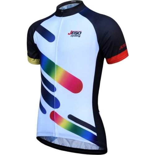 Cycling Jersey Men Breathable MTB Bike Jersey Full Zipper Short Sleeve Ropa Ciclismo Summer Anti-sweat Cycling Clothing Shirts
