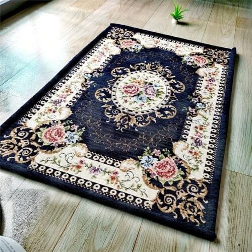Europe Luxury Blue Carpet Rug Living Room Bedroom Jacquard Carpet Sofa Floor Mats Doormat Carpets Soft Area Rug Home Textiles