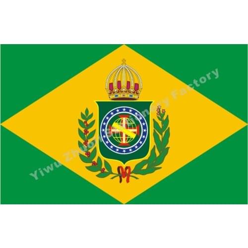 Empire Of Brazil (1870-1889) 20 Star Flag 150X90cm (3x5FT) 120g 100D Polyester Double Stitched High Quality Free Shipping