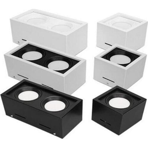 Square COB LED dimmable Downlights 10W 15W 20W 30W Surface Mounted LED Ceiling Lamps Spot Light LED Downlights AC85V-265V