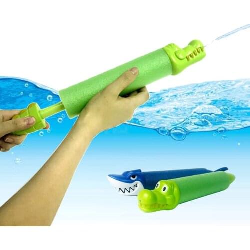 Summer Toy Beach Cool Water Gun Pull out Crocodile / Shark Animal Head Water Cannon Play Water Toy Water Pool Party Children Toy