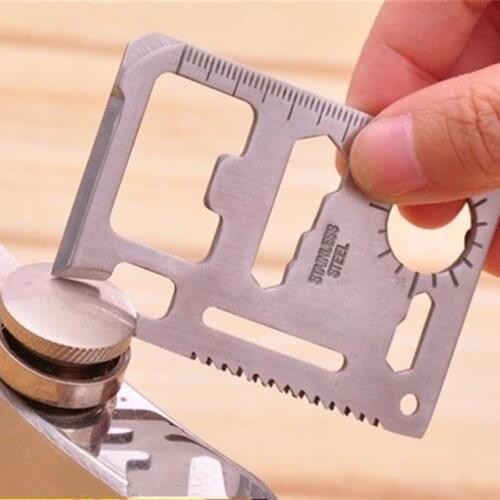 Hot sale mini wallet Utility knife,11 in one stainless steel camping outdoor multifunctional Pocket tools,Hight Quality