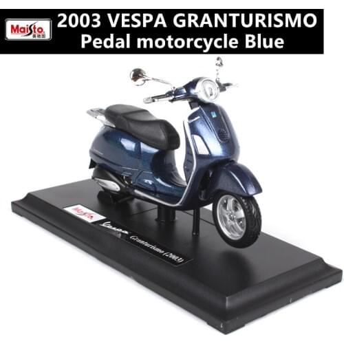 Maisto 1:18 VESPA 2003 Granturismo Pedal Motorcycle Alloy Metal Motormike Diecast Road Racing Model
