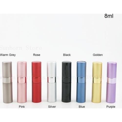 Refillable Atomizer 8ml Metal Spray Bottle Bottle Scent Atomizer Perfume Sample Bottle Blue gold silver black bottles