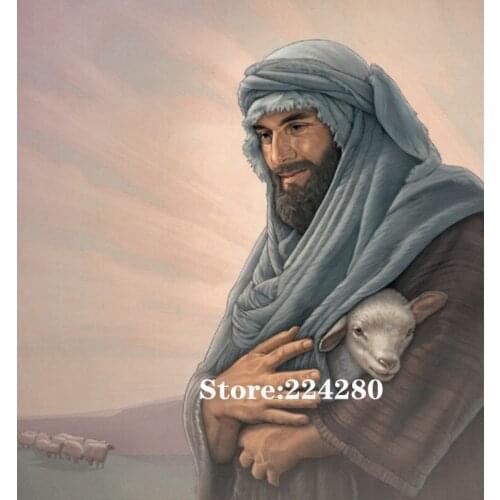 New Jesus Christianity shephe Needlework Cross stitch 14CT Unprinted Embroidery kits Arts Cross-Stitching,DIY Handmade Decor