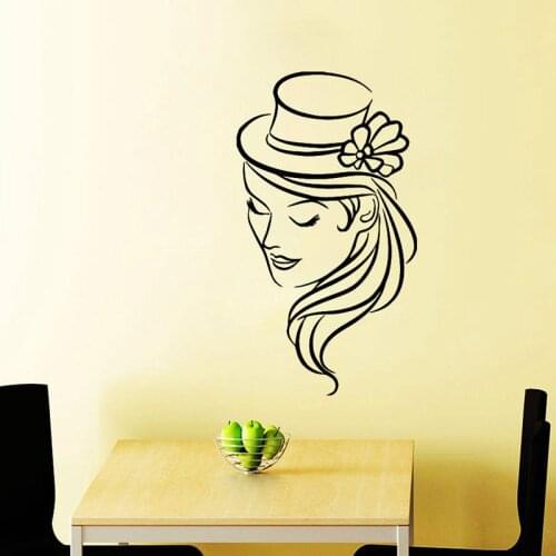 Hair Salon Sticker Beauty Scissors Decal Haircut Name Posters Vinyl Wall Art Decals Decor Decoration Mural Salon Sticker Q0012