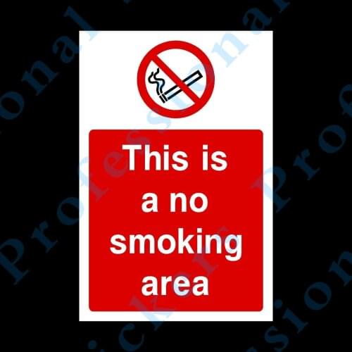 NO SMOKING AREA SIGNS & STICKERS ALL SIZES! ALL MATERIALS! FREE P+P (PS50) Waterproof Vinyl stickers for car Motos