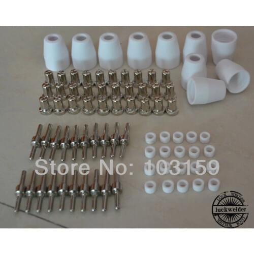 80pcs LG-40 PT-31 Extended Nickel-plated Tips Nozzles Electrodes air Plasma Cutting Consumable For CUT-40 CT-312