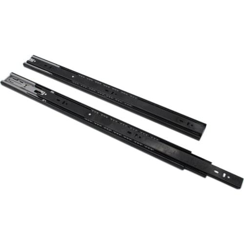 1Pair Soft Close Drawer Slides,3-Section Full Extension Thicken Mute Ball Bearing Metal Cabinet Drawer Slides Rails Length 450mm