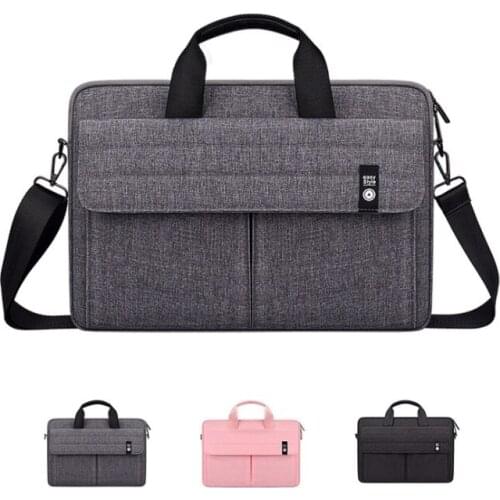 Nylon Laptop Bag 12 13 14 15.6 Inch Waterproof Notebook Computer Briefcase HandBag Shoulder Bag Multiple Pockets