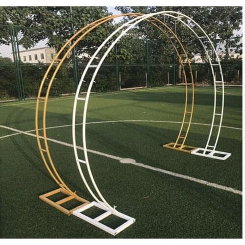 New wedding wrought iron arch props ring double pole flower door shelf arc wedding outdoor stage background decoration