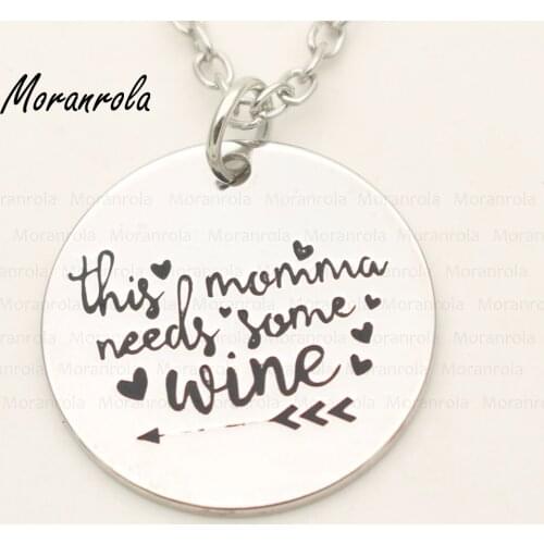New arried "This momma needs some wine "Copper necklace Keychain,charm Mothers Day necklace gift for mom Momma Mom Life charm