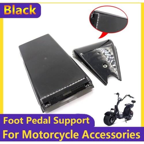 Black Plastic Shell Foot Pedal Support Front and Rear Support for Citycoco Harley Modified Accessories Parts m365 battery