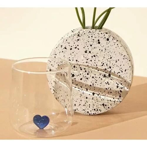 Glass Bottom очки для рыбалки Moet Vaso Nordic Heat-Resistant Creative Love couples Buffalo With Souvenirs Brushing Cups