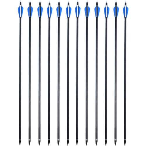 Hunting bow 6/12/24/36 Pcs Spine 500 Mixed Carbon Arrow 30 Inches Diameter 8 mm for Compound/Recurve Bow and Arrow Archery