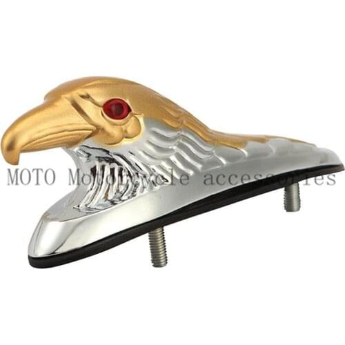 Motorcycle Front Fender Mudguard Ornament Eagle Head Statue Fender Bonnet Emblem ATV Dirt Bike Universal Mudguard Bonnet