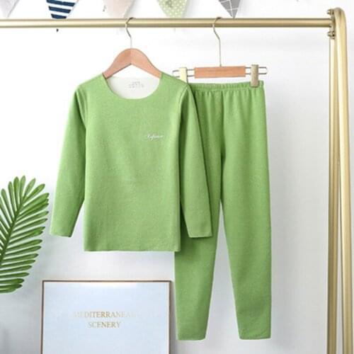 Boys Girls Pajamas Winter Long Sleeve Childrens Clothing Sleepwear Seamless Thermal Underwer Sets For Kids 4 6 8 10 12 14 Years