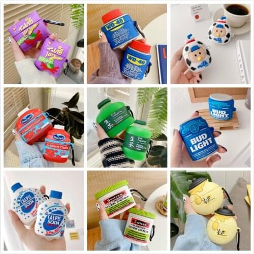 Popular honey Drink Tea 3D Case For AirPods 1 2 Pro Box Soft Silicone Wireless Bluetooth Earphone Protective Cover Accessories
