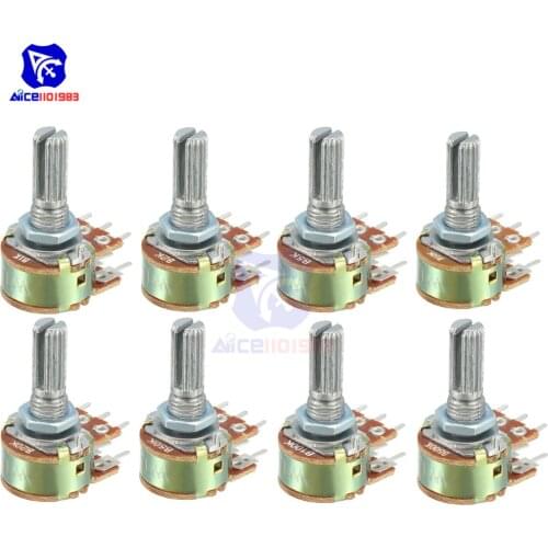 10PCS/Lot Potentiometer Resistor 1K 2K 5K 10K 20K 50K 100K 250K 500K 1MΩ Ohm 6 Pin Linear Taper Rotary Potentiometer for Arduino