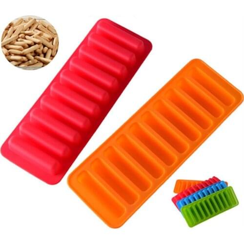 10 Cavity Silicone Cake Stick Shape for Chocolate Truffle Mousse Cake Dessert Mold Cake Decoration Tools DIY Baking Moulds