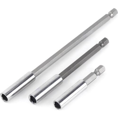 3pcs Electrical Drill Screwdriver Extension Bar Magnetic Bit Holder 1/4" Shank Tool