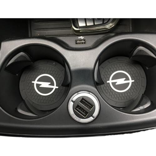 2pcs Car Interior Silica Gel Water Cup Anti-slip Mat for Renault Opel Saab Skoda Mazda Hyundai Toyota Citroen Kia Jeep