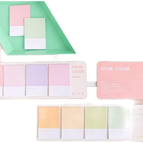 4 Pad Sticky Notes DIY Self-stick Pad Note 1.4 In X 2 In 20 Sheet/pad For School Office Family Journaling Stationary Kawaii