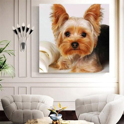 New 5D DIY Diamond Painting Teacup Dog Dog Animal Square Round Rhinestone Embroidery Mosaic Cross Stitch Home Decoration Gift