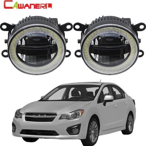 Cawanerl 3in1 Function Car LED Fog Light DRL Daytime Running Lamp Angel Eye 12V Styling For Subaru Impreza 2012 2013 2014 2015