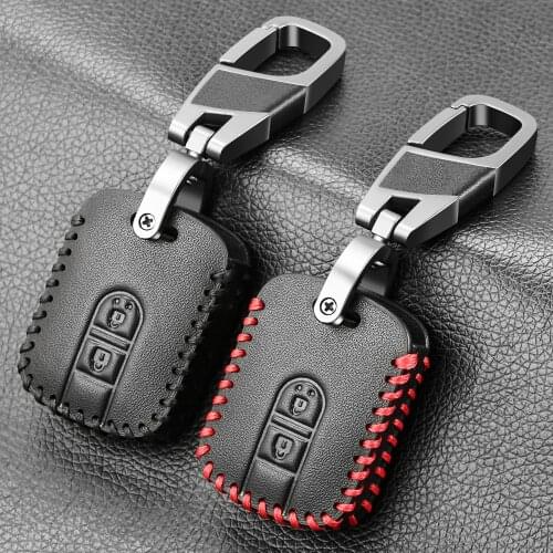 New Styles Car Key Flat Square Leather Case For Nissan Qashqai Micra Navara Almera Note Fob Cover 2 Button Remote key Shell