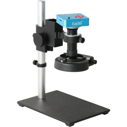 2K 38MP 60FPS Video Digital HDMI USB Microscope Camera Zoom 100X 130X C Mount Lens LED Ring Light For CPU PCB soldering Repair