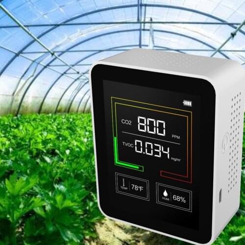 Co2 NEW Meter Co2 Sensor Detector Air Quality Monitor Air Analyzer with Temperature Humidity Display 5000 PPM Measuring Range