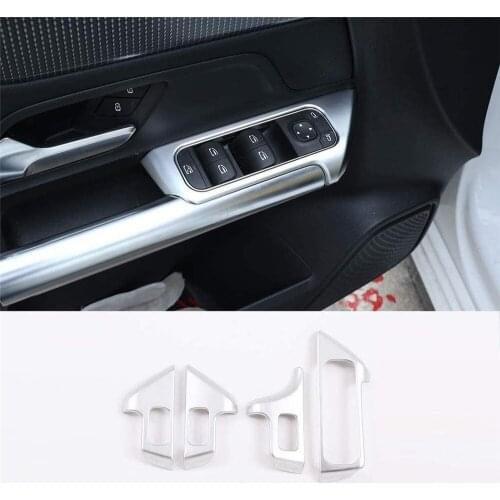 For Mercedes-Benz B GLB Class W247 X247 B200 2019 2020, ABS Plastic Door Window Lift Switch Button Frame Trim Cover