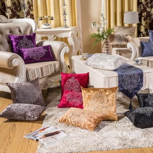 Quality Thick Two Sided Velvet Hot Drilling Flower Swan Retro Cushion Home Decor For Sofa Chair Throw Pillow Case 45*45cm 50 60