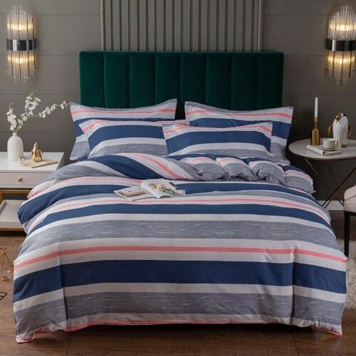 Stripe Bedding Set, 220x240 Duvet Cover Pillowcase 3pcs ,200x230 Quilt Cover Double Queen King Size Bed Sets,Gray Bed Sheet 2020