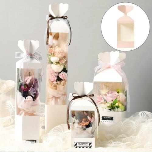 Flower Box Festival Party Gift Packing Box DIY Handicraft Packing Box Gift Storage Box PVC Square Storage Box