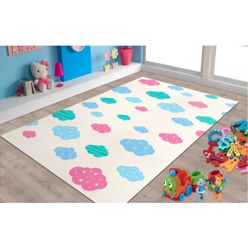 Cloud Patterned Carpet ,Non Slip Floor Carpet,Teens Carpet,Turkish Rug