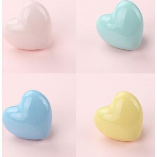 Colorful Children Cute Door Handle Ceramic Wardrobe Kitchen Cabinet Furniture Home Drawer Small Handle Single Hole Wall Hook