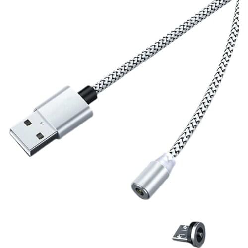 Magnetic USB Cable Type C Cable With LED Light Fast Charging Data Charge Micro USB Cable Cord Wire