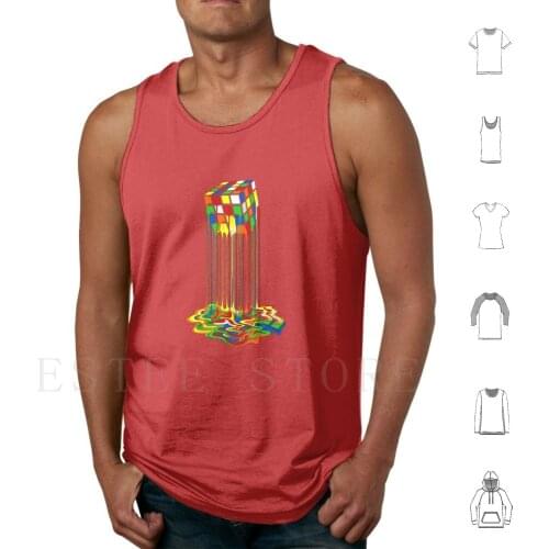 Untitled Tank Tops Vest Sleeveless Rainbow Abstraction Melted Cube Rainbow Abstraction Melted Cube Rainbow Abstraction