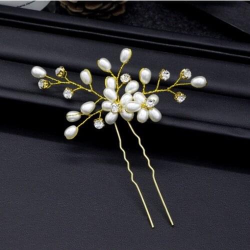 Women Girls Fashion Hairpins Simulate Pearl Hair Clip Wedding Bridal Headwear Hair Pins Styling Clip Tools Braiding Accessorie