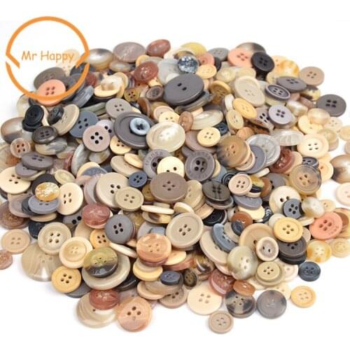 MR HAPPY Colorful 50g Resin Button Mix Size Decorative Sewing Craft Scrapbook Card Making DIY Sewing Decorative