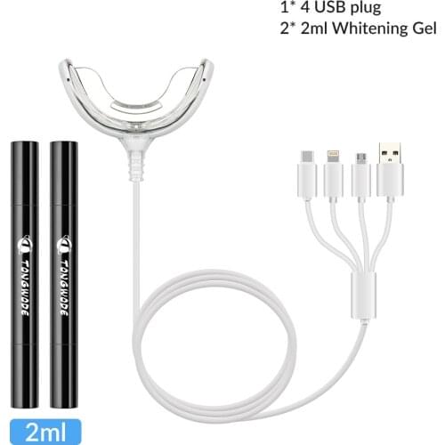 Profession Teeth Whitening Kit With 3 Teeth Whitening Gel 1 Densensitizing Pen 2 Trays 2 Month Trays Teeth Whitening LED Light