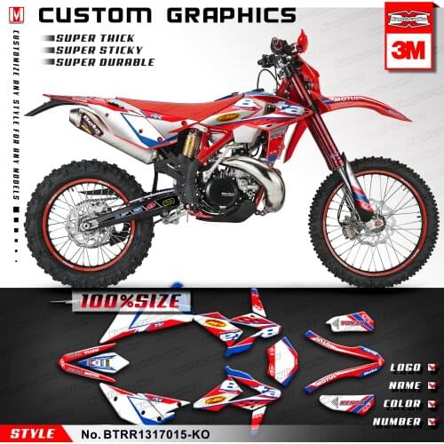KUNGFU GRAPHICS Off-road Sticker Kit Dirt Bike Decal Set for Beta 250 300 350 390 430 480 RR Series 2013 2014 2015 2016 2017