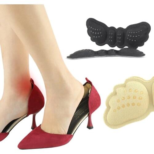One Pair Heel Sticker Insoles Pain Relief Self-adhesive Heel Liner Grips High Heel Anti-wear Shoe Pad Insoles Rearfoot